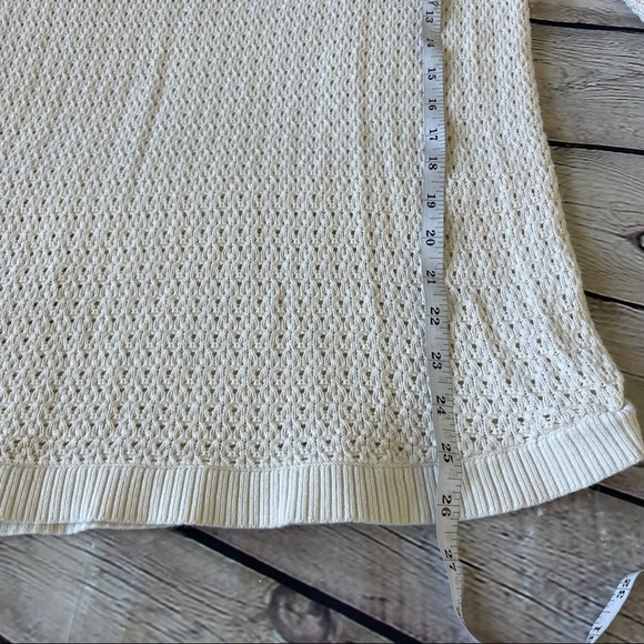 Tommy Hilfiger Open Knit Cotton 3/4 sleeve sweater top boat neck size S - Picture 13 of 14
